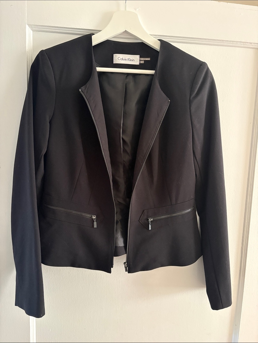 Calvin Klein Black Women's Zip Blazer